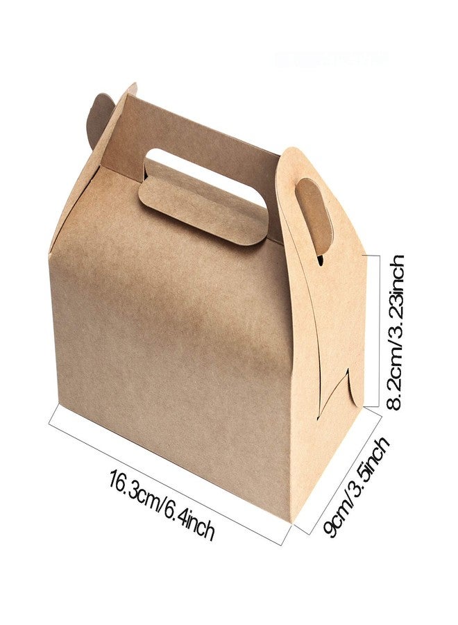 HOZEON 100 PCS Kraft Gable Treat Boxes, 6.4 x 3.5 x 3.2 Inches Strong and Durable Gable Boxes, Recycled Party Candy Treat Boxes for Birthday Party, Wedding, Baby Shower - Image 2